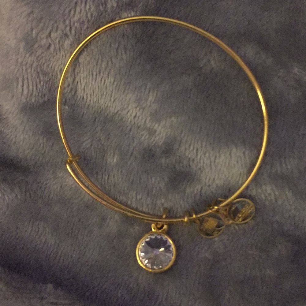 Alex and Ani gold April birthstone